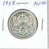 Image 1 : 1958 Canadian Silver 50 Cents. AU-50. Nice.