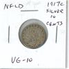 Image 1 : Newfoundland 1917c Silver 10 Cents. Minted in Ottawa because of World War I. VG-10.