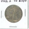 Image 1 : U.S. 1942S Walking Liberty Silver Half Dollar. San Francisco Mint. VG-8.