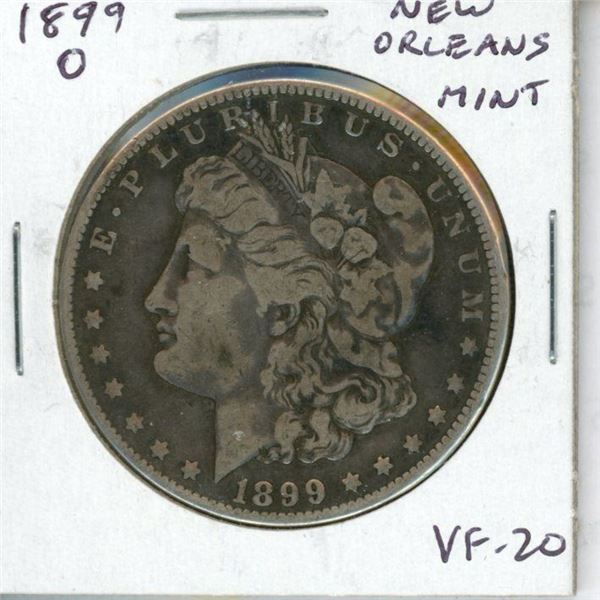 U.S. 1899O Morgan Silver Dollar. New Orleans Mint. VF-20.