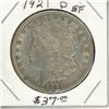 Image 1 : U.S. 1921D Morgan Silver Dollar. Denver Mint. 100 Year Old Coin. EF-40,