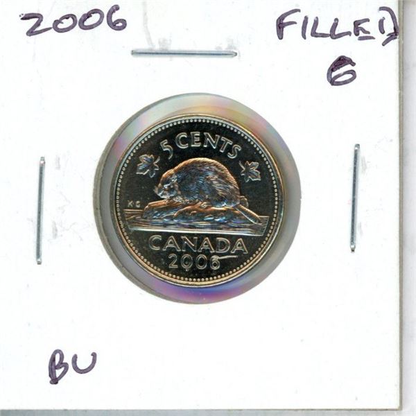 Canada 2006 Filled 6 Nickel 5 Cents. BU. Nice.