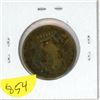 Image 2 : Lower Canada pre-Confederation Token. 1820 Bust & Harp Half Penny. LC-602A. VG. Brass.