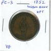 Image 1 : Province of Canada. 1852 Half Penny Token. PC-3. VF-20. Nice.