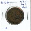 Province of Canada. 1857 Half Penny Token. Bank of Upper Canada. St. George slaying a dragon. VF-20.