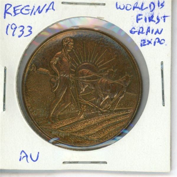 Regina. 1933 World’s First Grain Exhibition. AU-50.