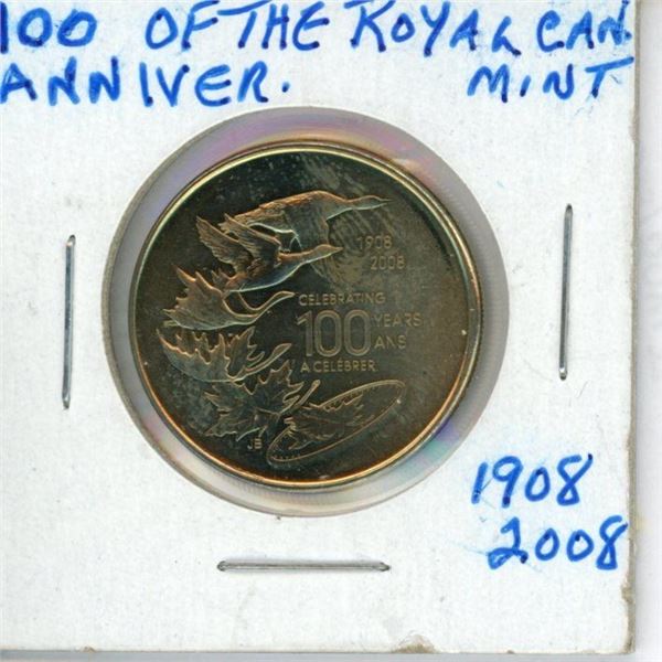 Royal Canadian Mint 100th Anniversary medal (1908 – 2008). Unc.