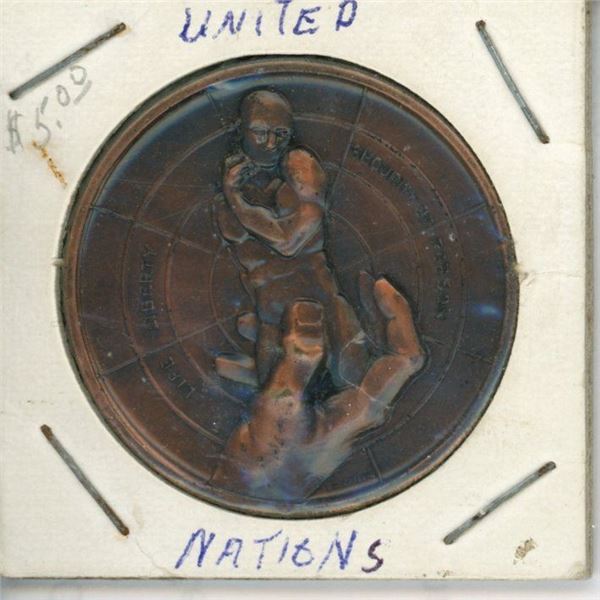 United Nations medal. Very 3-dimensional.