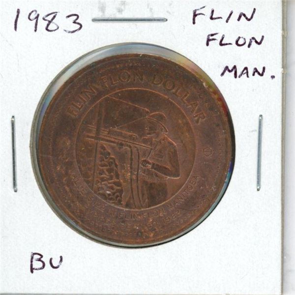 Flin Flon, Manitoba. 1933 - 1983 50th Anniversary Trade Dollar. BU.