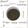 Image 1 : Great Britain. 1838 Farthing. First issue for Queen Victoria. Fine.