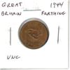 Great Britain. 1944 Farthing. World War II issue. Unc. Red/Brown.