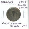 Ireland. 1928 Silver Shilling. First shilling issued for the new country. VF+.