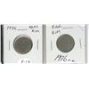 Lot of 2 Canadian George VI Nickel Varieties. Includes Near Rim and Far Rim varieties. Both coins gr