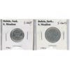 Lot of 2 Saskatchewan Merchants Tokens from Delisle, Sask. S. Moulton General Store. Issued around 1