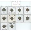 Lot of 10 U.S. Liberty Head and Buffalo Nickels 1897 to 1936. Coins grade Good to Extremely Fine.