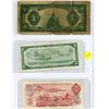 Image 1 : Canadian One and Two Dollar Bank Notes  1923, 1954, and 1974