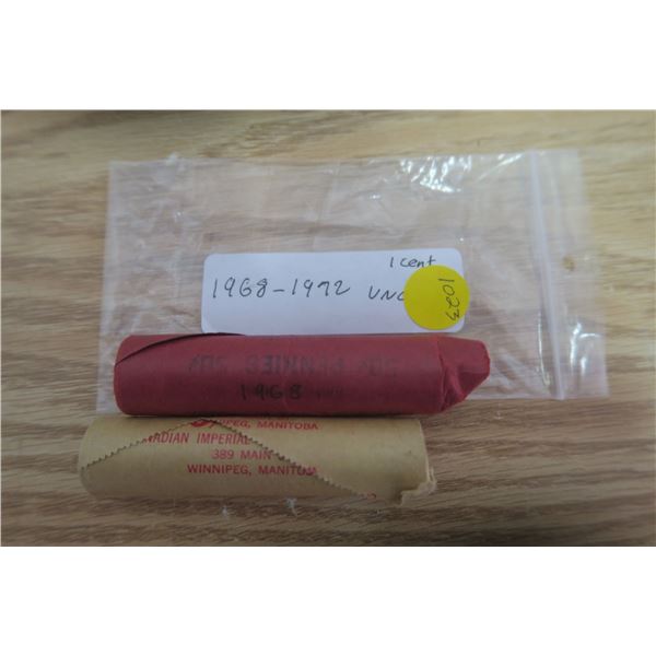 2 Canadian Penny Rolls 68-72