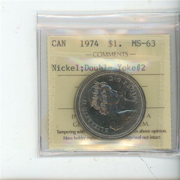 1974 $1 Nickle Double Yoke #2