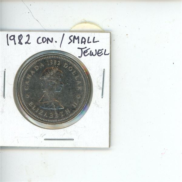 1982 Canadian Silver Dollar Small Jewel