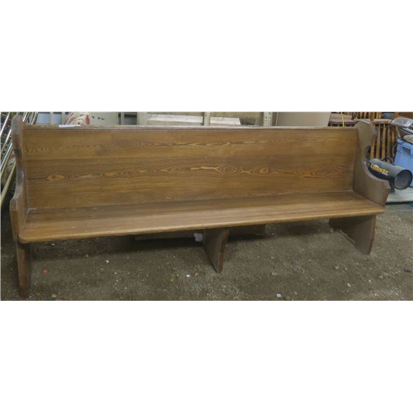 8Ft Church Pew Oak