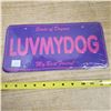Image 1 : Love my Dog license plate