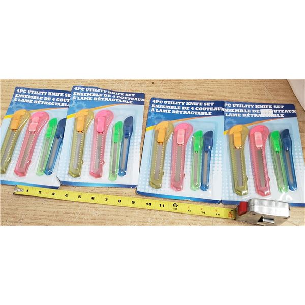 large lot of utility knives