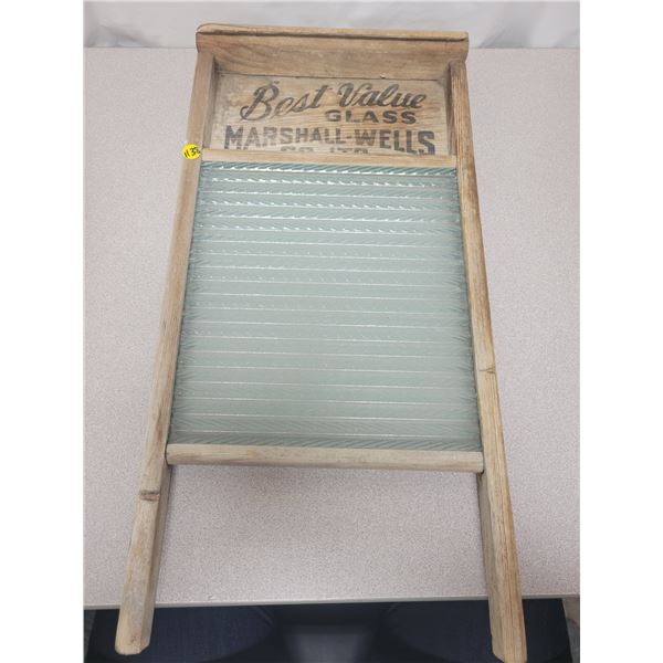 Marshall Wells glass Washboard