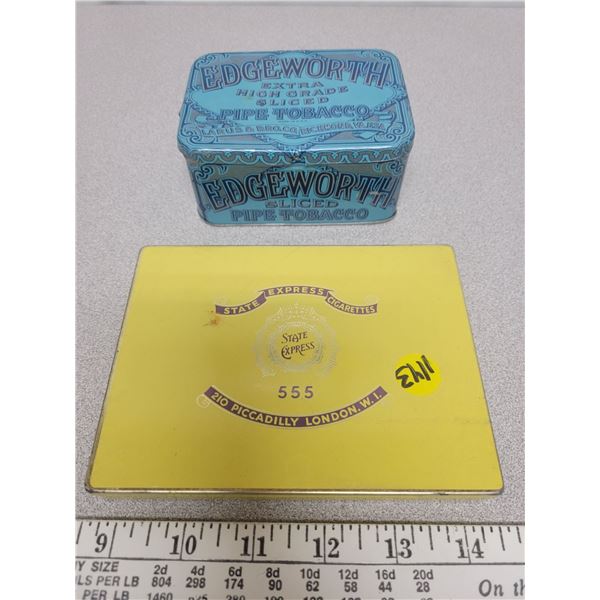 2X tin cigarette cases