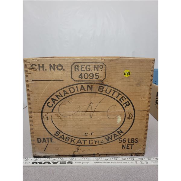 Sask butter box - wooden