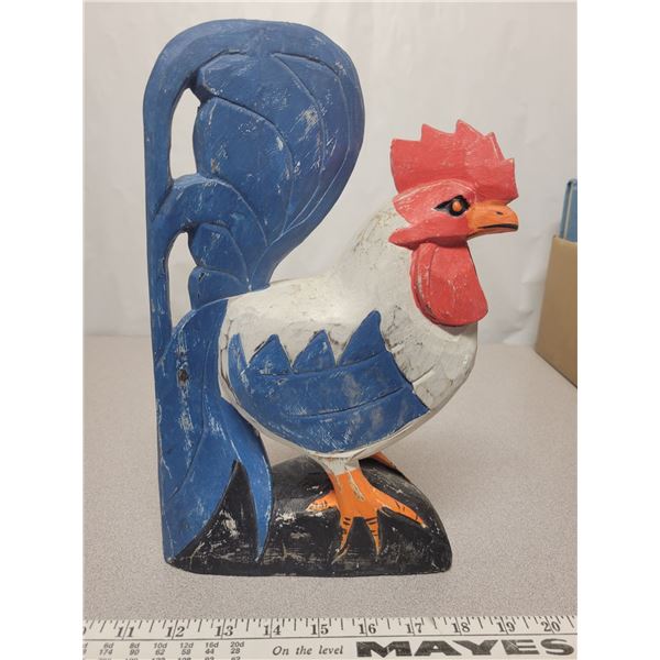 Wooden rooster 12" tall