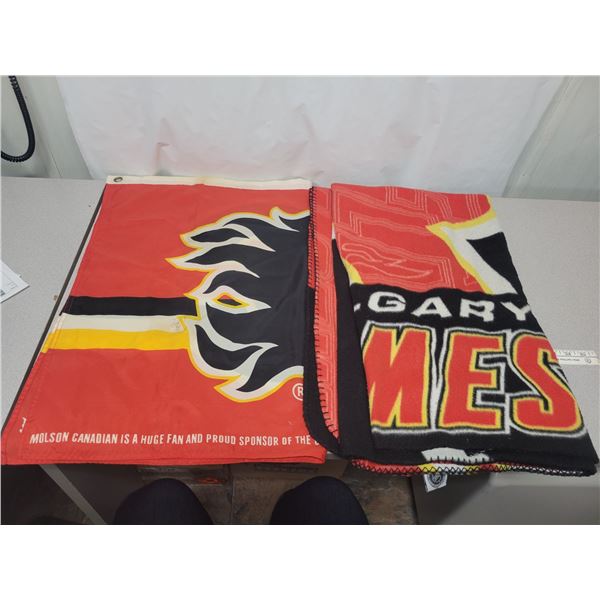 Calgary flames flag/throw