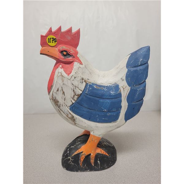 Wooden rooster 12" tall