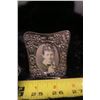 Image 6 : Ornate Antique Picture Frame, Misc. Foreign Coins, Pins and Charms