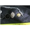 Image 4 : Necklace and Various Charms, Plus 2 Rings And Boyscout Pin