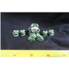 Momma Frog & 6 Baby Ceramic Figures