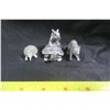 Image 1 : 3 Small pewter Figures Tortise and Hare, Porcupine and Weasle