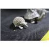 Image 3 : 3 Small pewter Figures Tortise and Hare, Porcupine and Weasle