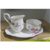 Image 5 : Royal Albert Creamer and Sugar With Tray and Extra Royal Albert Sugar Bowl