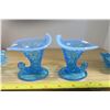 Image 4 : 4 Blue Glass Decorative Pieces