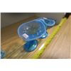 Image 5 : 4 Blue Glass Decorative Pieces
