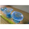 Image 6 : 4 Blue Glass Decorative Pieces