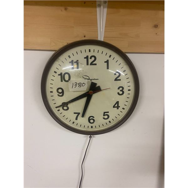 School Clock - Ingraham 14" Across