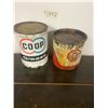 Image 1 : 2 Co-op Grease Tins - 5LB - Full