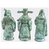 Image 3 : Set of 3 Chinese Fu Lu Shou Bronze Statues