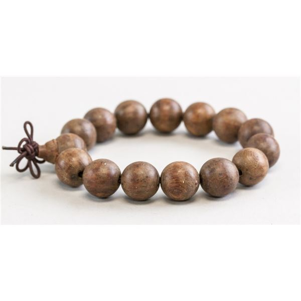Chinese Chenxiang Wood Carved Bracelet