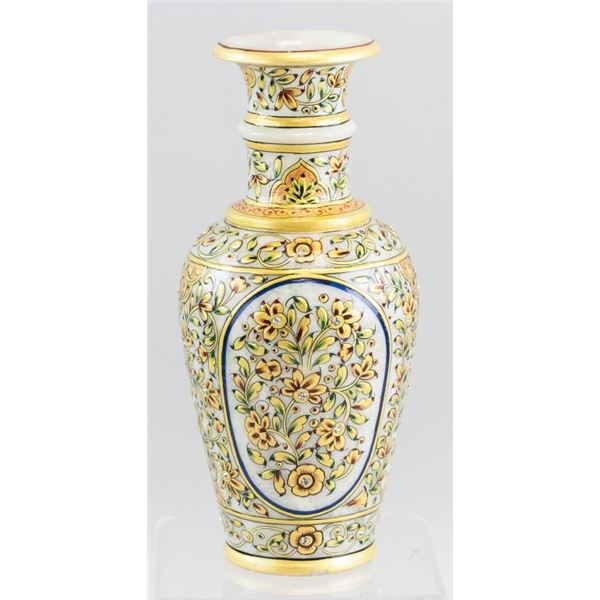 Chinese Porcelain Soapstone Carved Gilt Vase