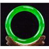 Image 1 : Apple Green Jadeite Carved Bangle