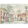 Image 1 : Signed Watercolor on Paper Street Scene Provenance