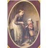 Image 2 : Oval Frame and Print of Woman and Child Portrait