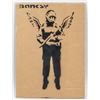 Image 1 : British Spray Paint on Cardboard Signed Banksy